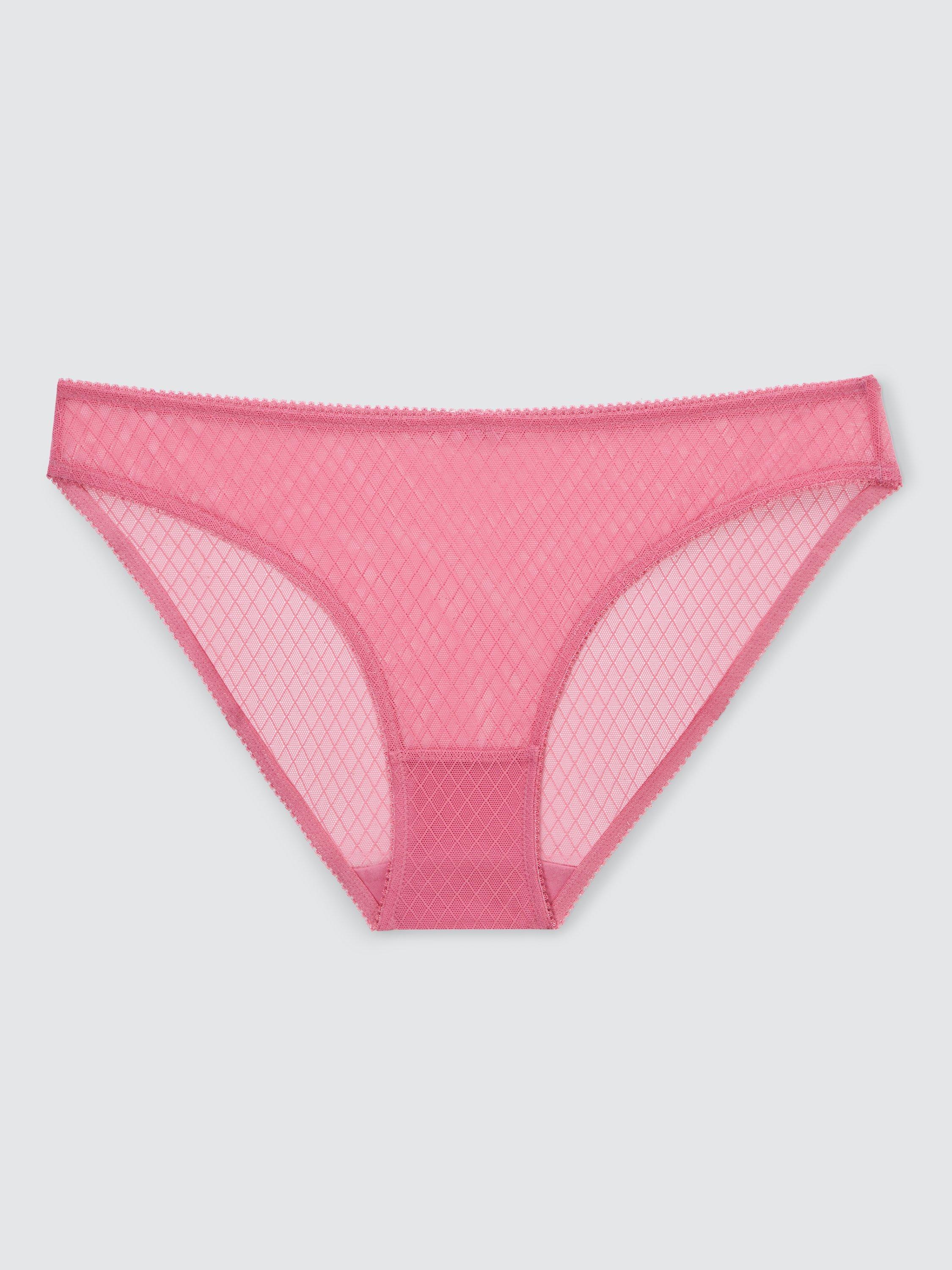 Product image 4 of 7, which shows John Lewis Marley Geo Bikini Knickers, Wild Rose, 12