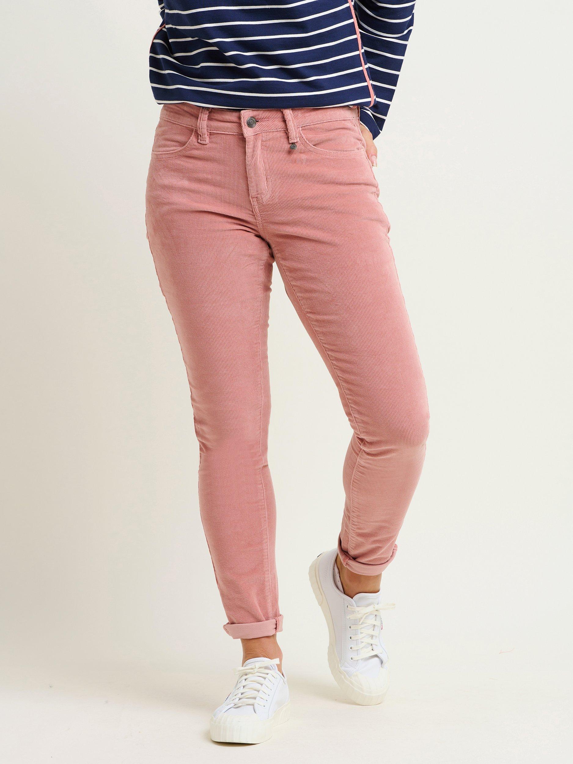 Brakeburn 5 Pocket Corduroy Trousers, Pink