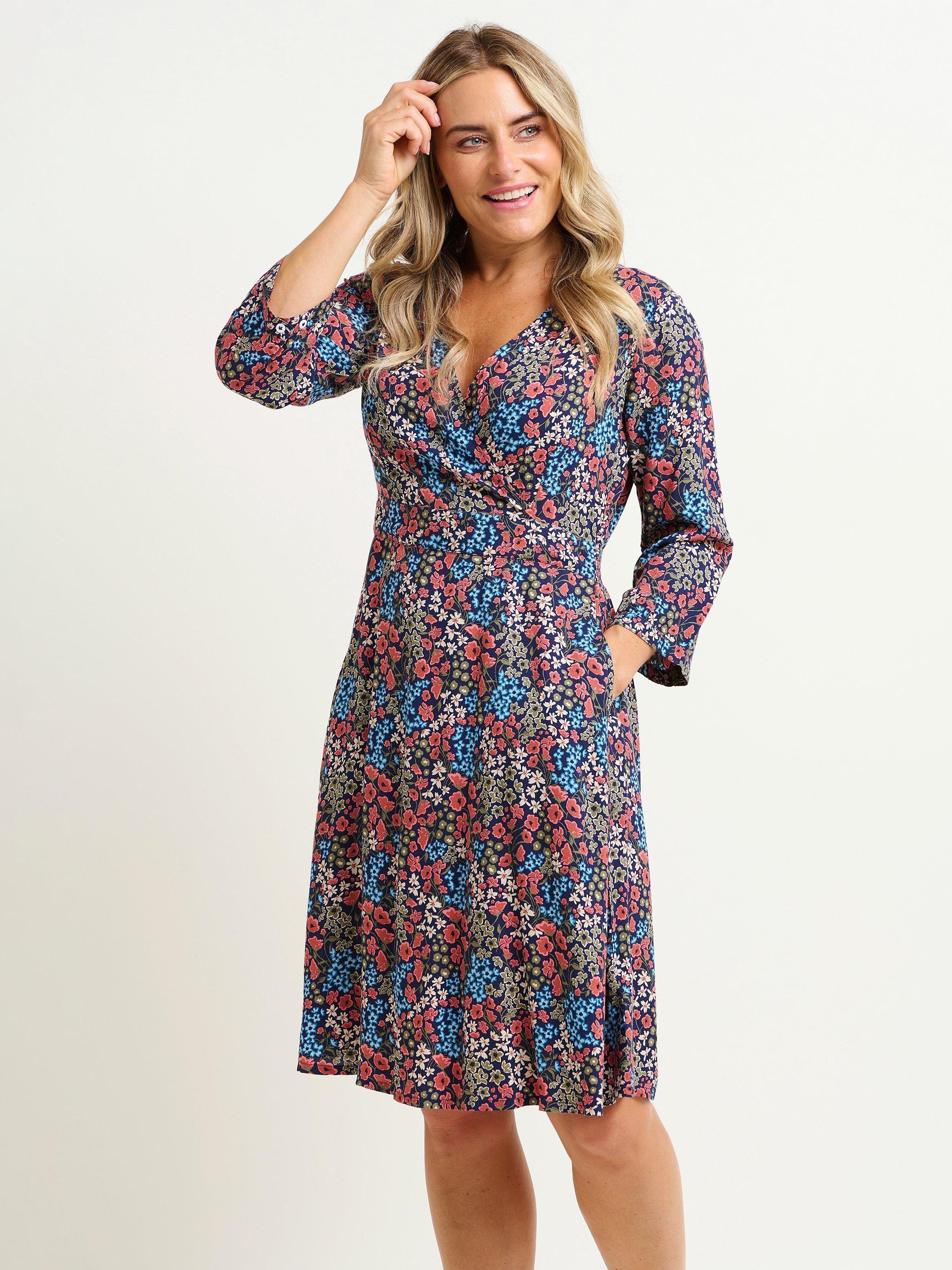 Brakeburn Regan Wrap Dress, Multi