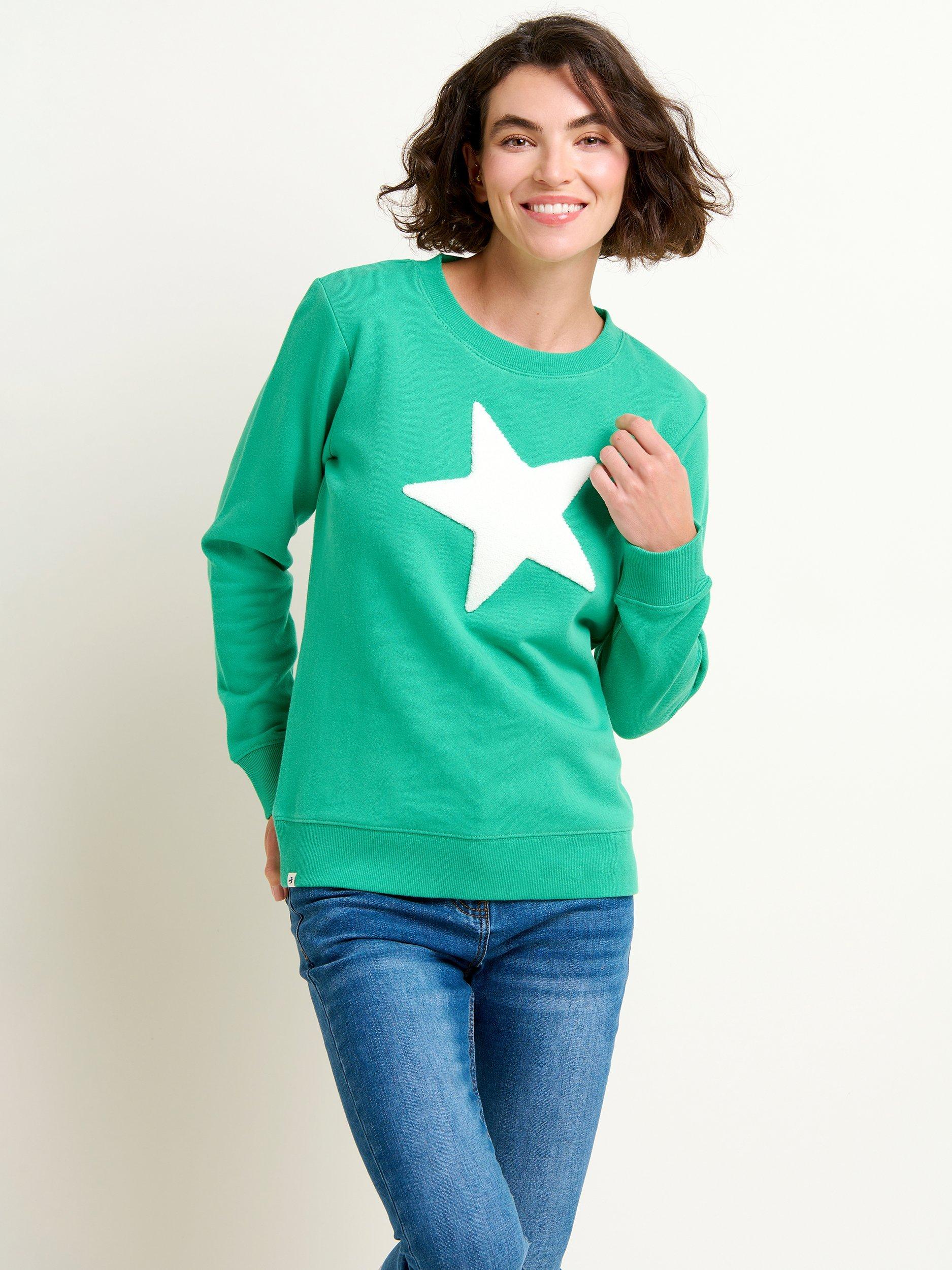 Brakeburn Star Crew Neck Sweatshirt, Green
