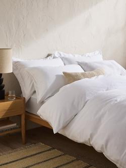 John Lewis Comfy & Relaxed 300 Thread Count Washed Cotton Bedding - view 2, White
