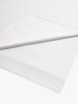 John Lewis Comfy & Relaxed 300 Thread Count Washed Cotton Flat Sheet, White