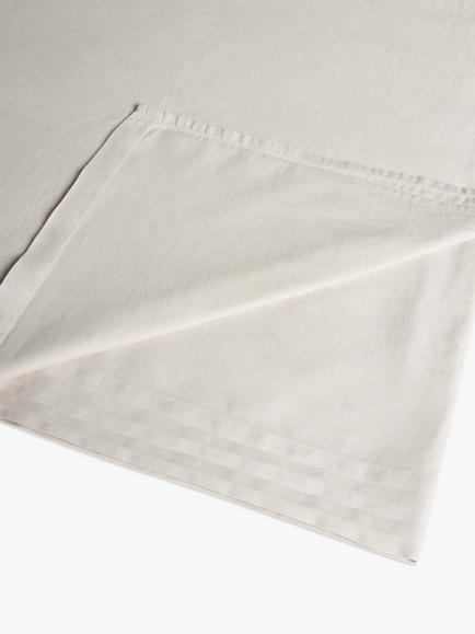 John Lewis Comfy & Relaxed 300 Thread Count Washed Cotton Flat Sheet, Almond
