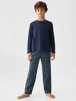 Mango Kids' Victor Pyjamas, Medium Blue - view 2, Medium Blue