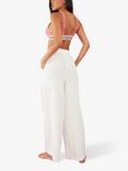 Accessorize Crinkle Cotton Beach Trousers, White