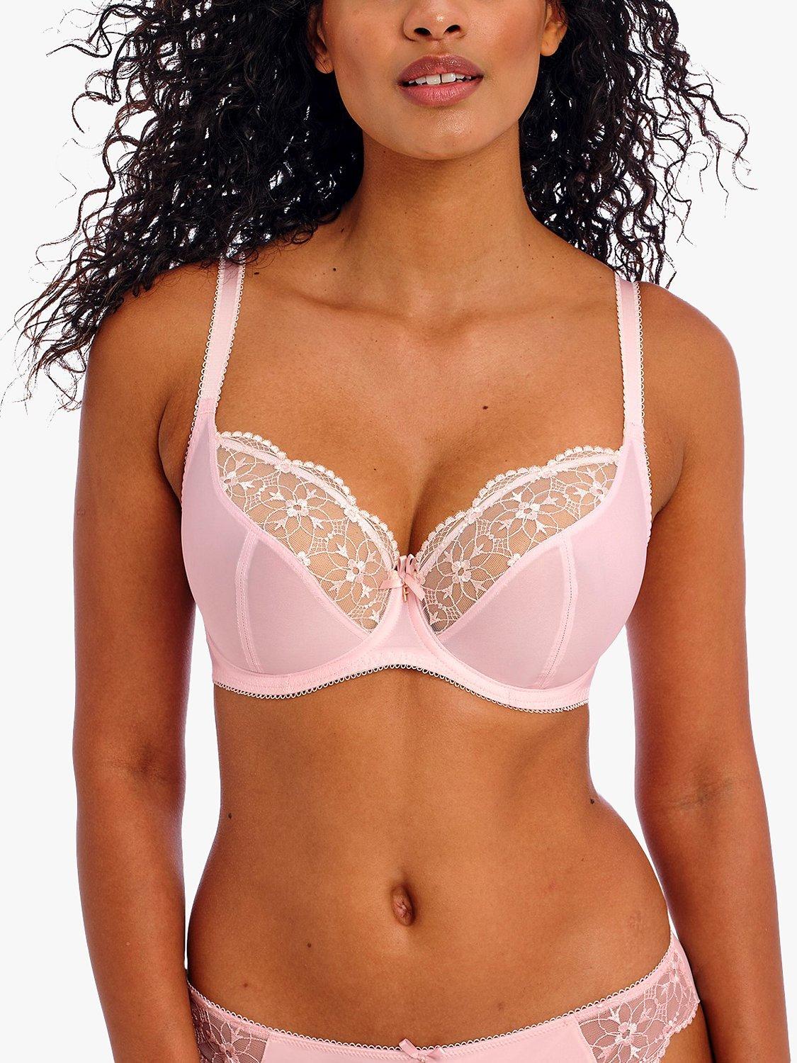 Freya Hallie Underwired Plunge Bra, Pink Champagne, 30E