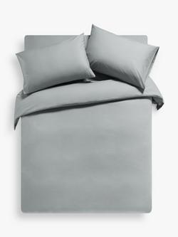 John Lewis Easy Care Organic Cotton 200 Thread Count Bedding, Dove Grey
