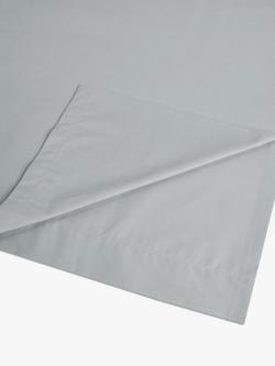 John Lewis Easy Care Organic Cotton 200 Thread Count Flat Sheets, Dove Grey