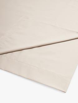 John Lewis Easy Care Organic Cotton 200 Thread Count Flat Sheets, Almond