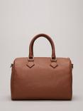 Phase Eight Grained Leather Bowling Bag, Brown