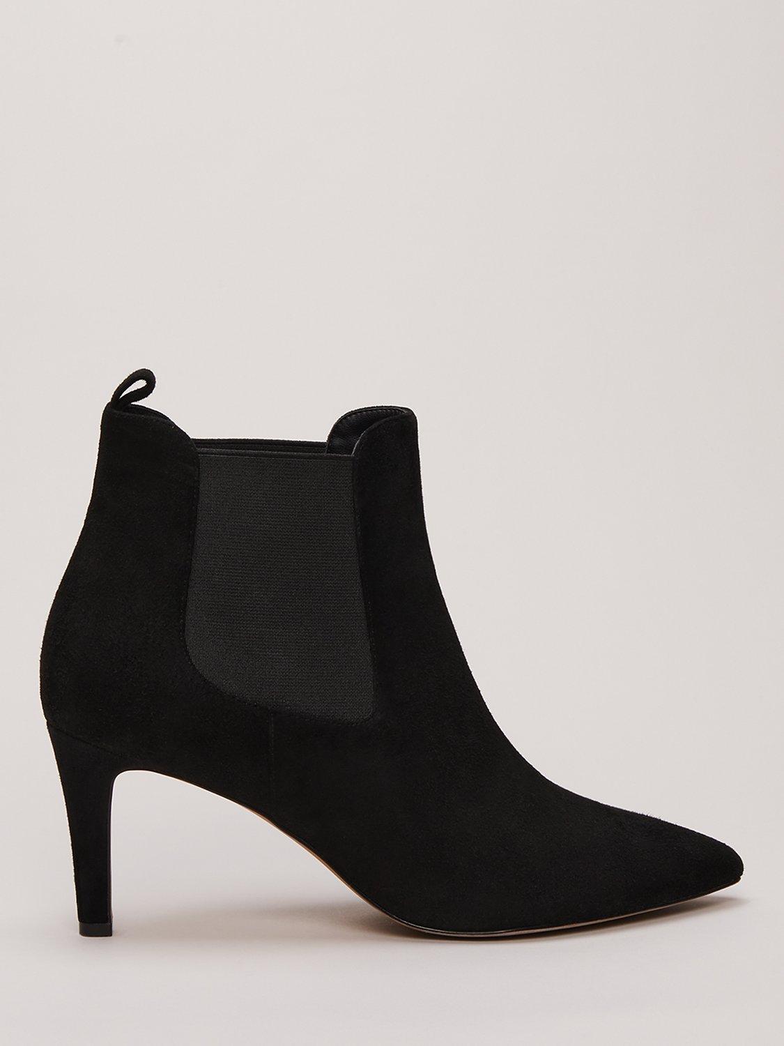 Black ankle boots heels uk on sale