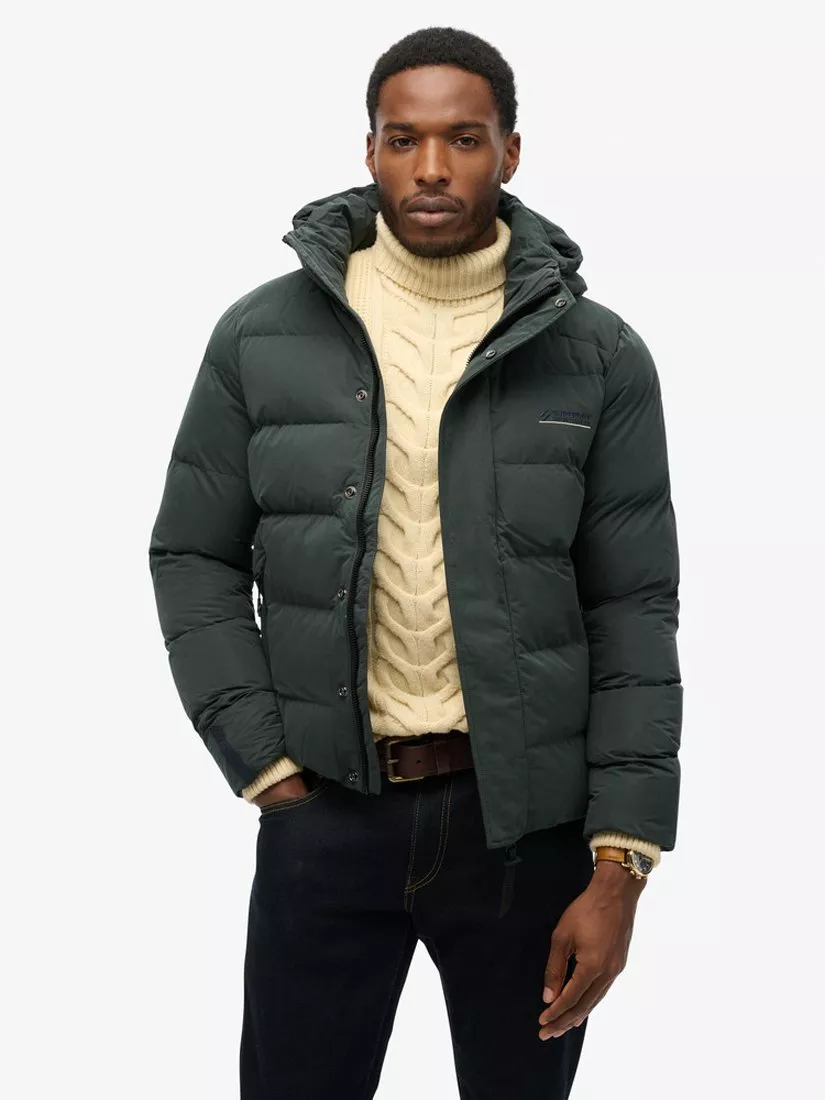 Superdry Hooded Microfibre Sports Puffer Jacket