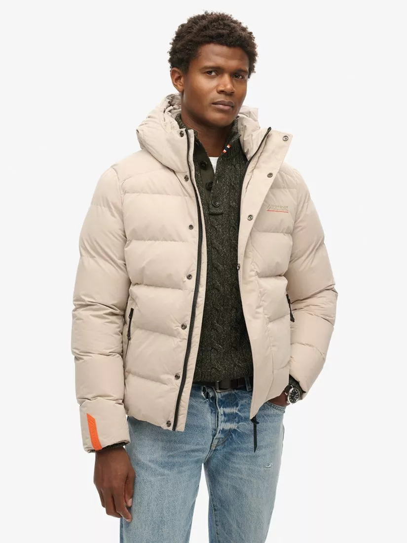 Superdry Hooded Microfibre Sports Puffer Jacket