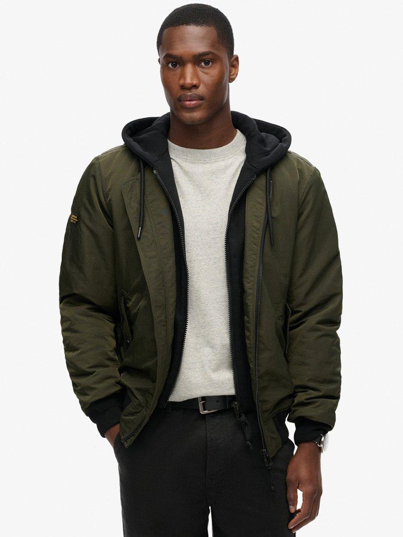 Superdry Military Hooded MA1 Bomber Jacket Surplus Goods Olive