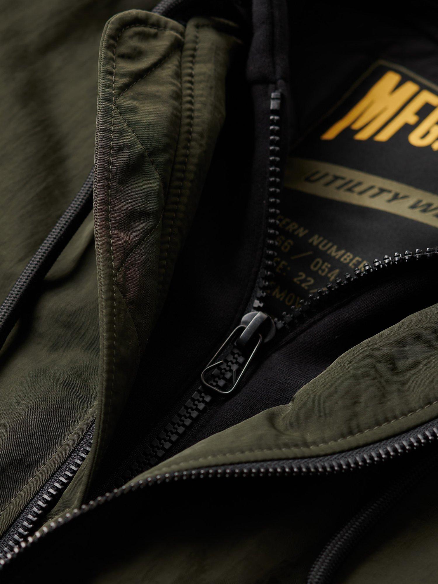 Product image 6 of 7, which shows Superdry Military Hooded MA1 Bomber Jacket, Surplus Goods Olive, S