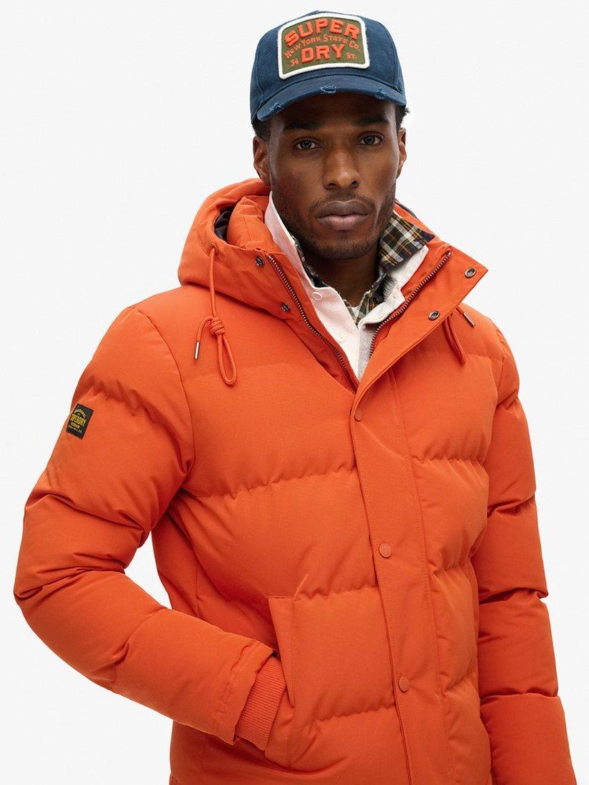 Product image 4 of 8, which shows Superdry Everest Hooded Puffer Jacket, Pureed Pumpkin, S