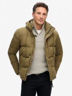 Superdry Everest Hooded Puffer Jacket, Khaki