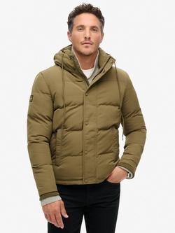 Superdry Everest Hooded Puffer Jacket - view 2, Khaki