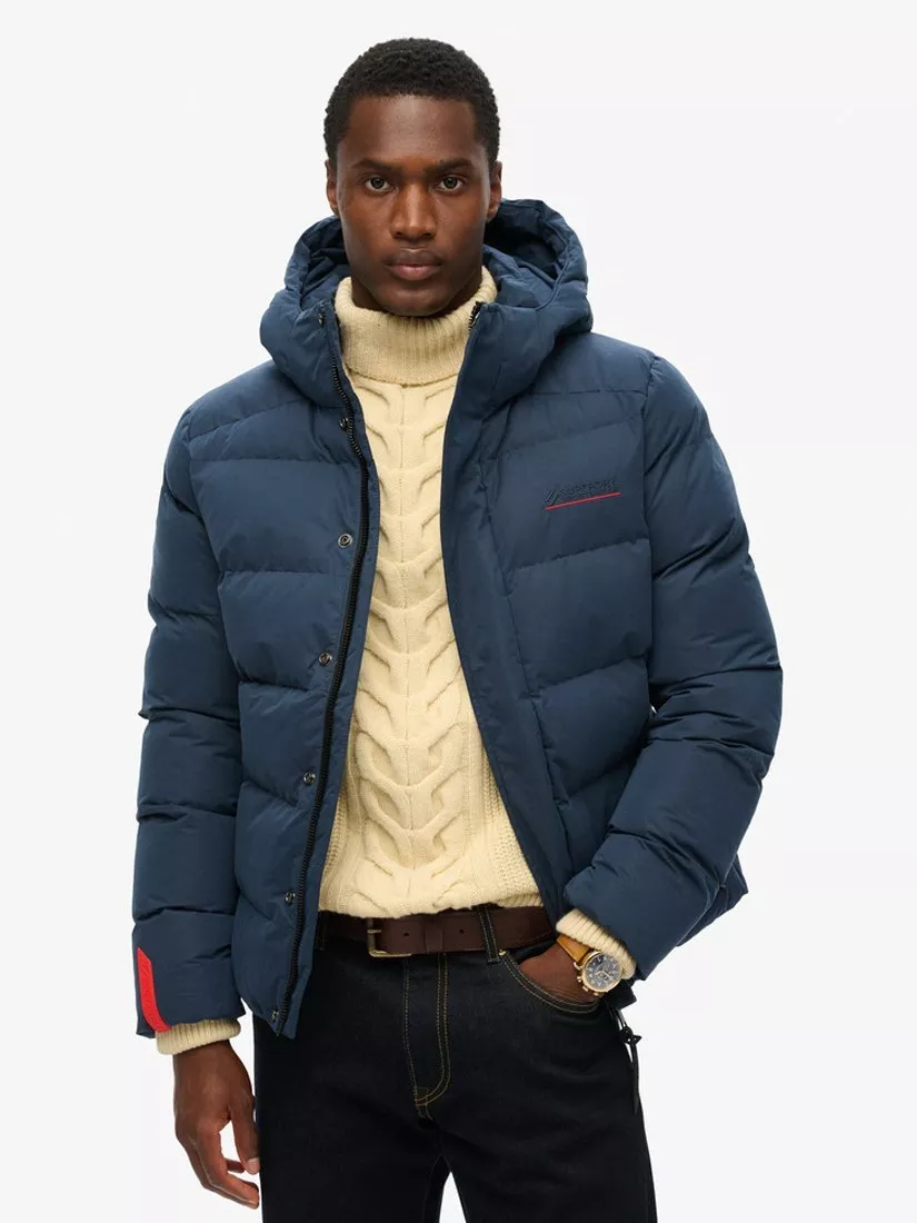 Superdry Hooded Microfibre Sports Puffer Jacket