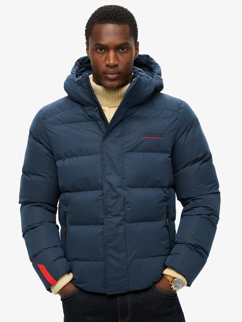 Blue superdry coat hotsell