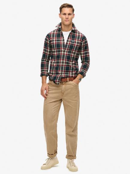 Superdry Organic Cotton Long Sleeve Lumberjack Shirt - view 2, Kansas Check Navy