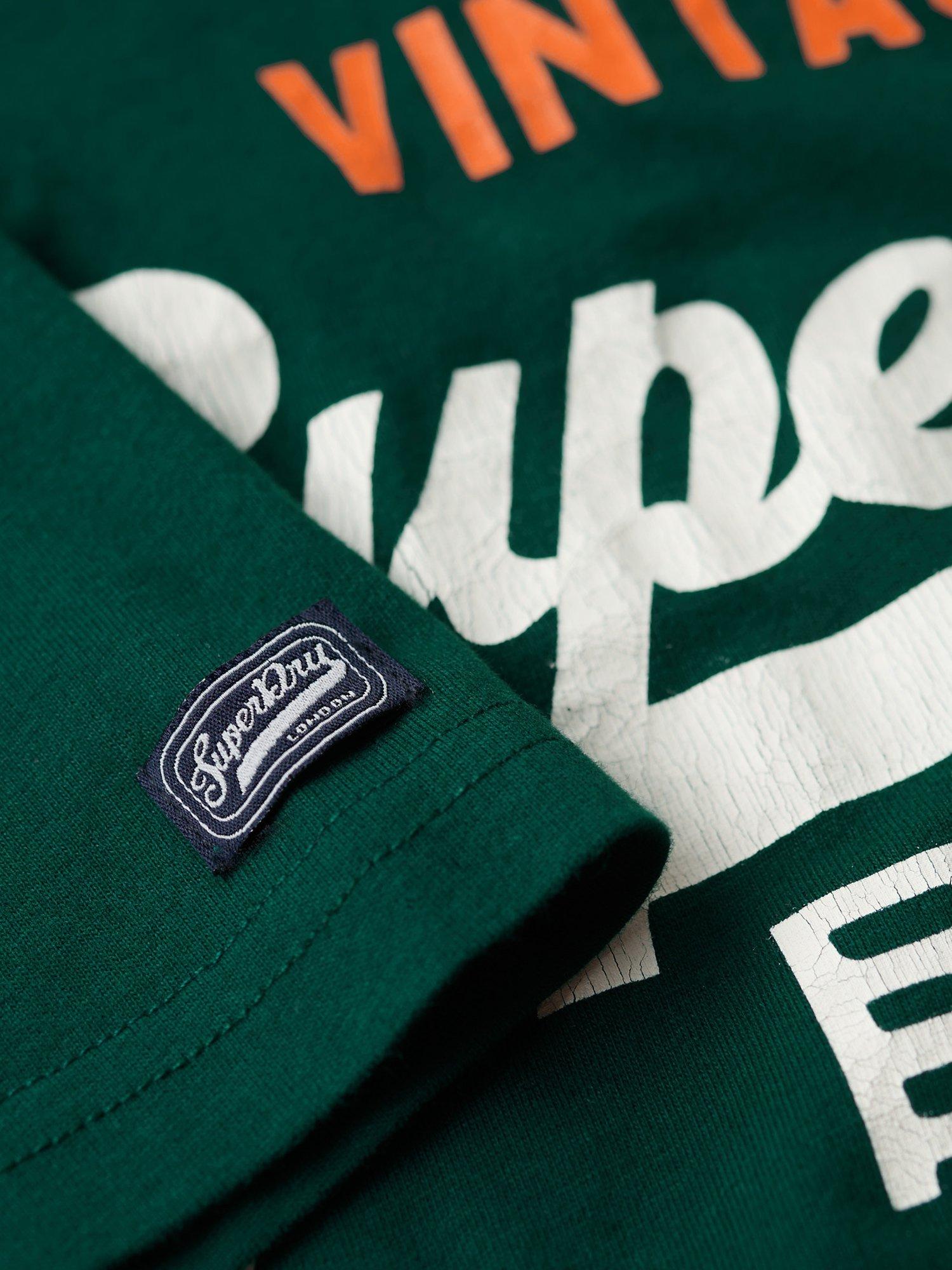 Product image 4 of 5, which shows Superdry Classic Vintage Logo Heritage T-Shirt, Pine Green, S