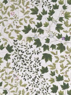 Sanderson Sycamore & Oak Pair Lined Eyelet Curtains, Sky Blue/Kale - view 2, Sky Blue/Kale