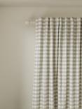 John Lewis Gingham Check Weave Pair Lined Hidden Tab Top Curtains
