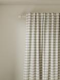 John Lewis Gingham Check Weave Pair Lined Hidden Tab Top Curtains