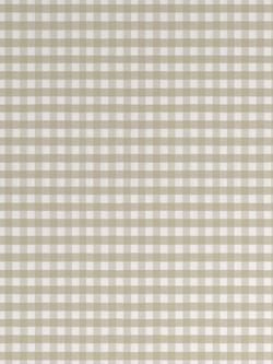 John Lewis Gingham Check Weave Pair Lined Hidden Tab Top Curtains - view 2, Putty