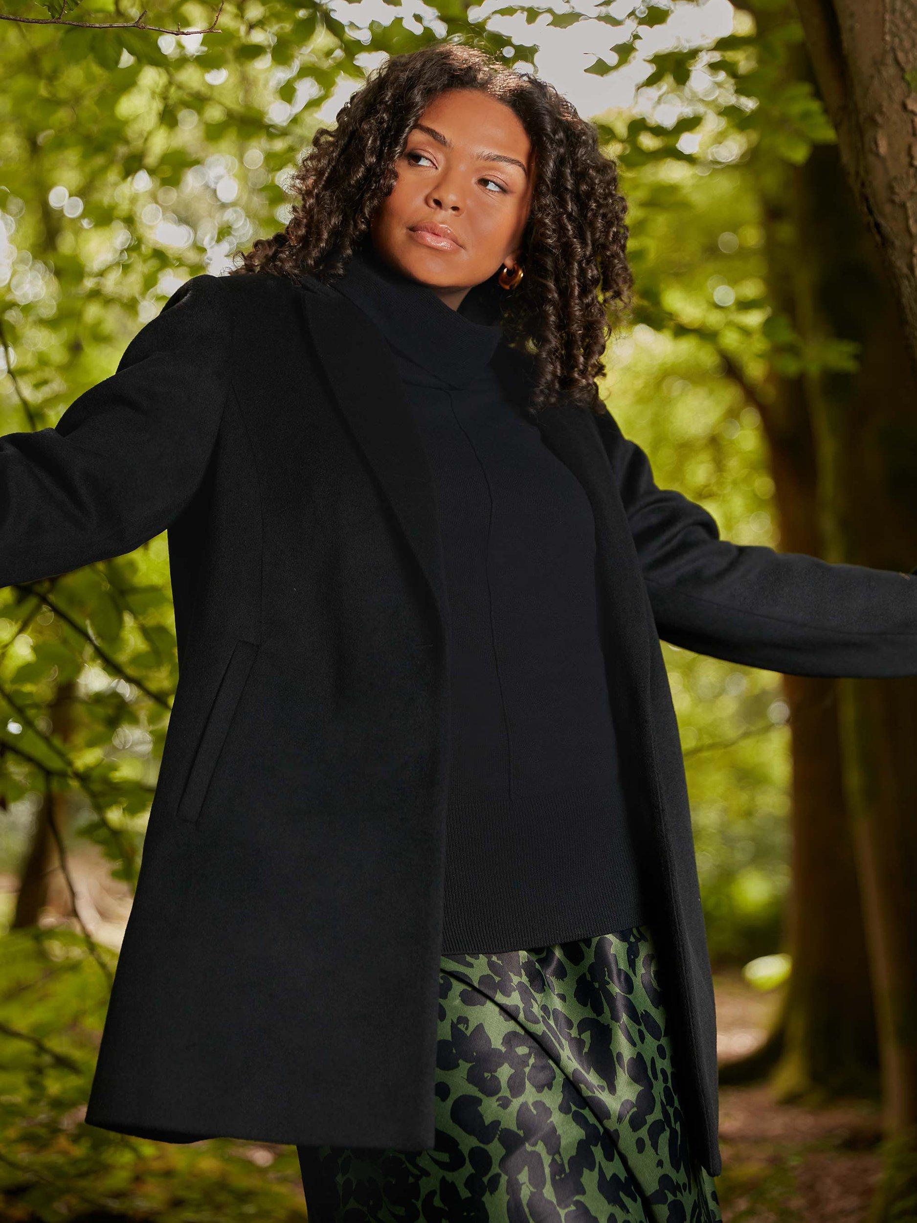 Live Unlimited Curve Wool Blend Short Coat