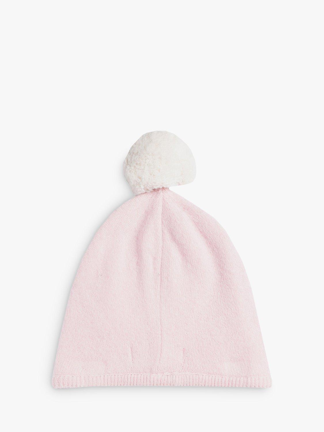 Pale pink bobble hat online