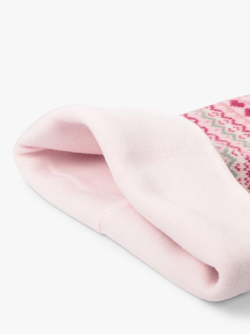 Product image 3 of 4, which shows Trotters Kids' Fair Isle Snoody, Pink, One Size