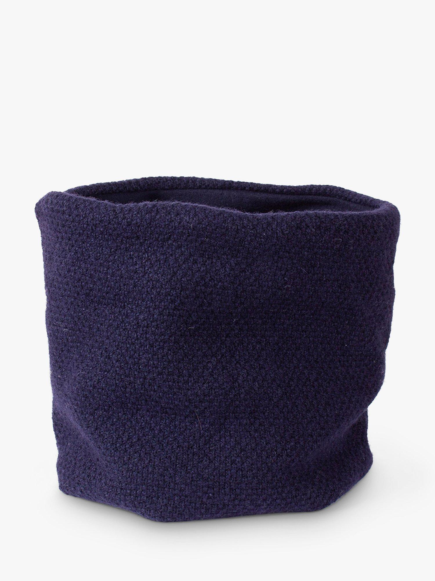 Product image 1 of 4, which shows Trotters Kids' Rice Stitch Wool/Cashmere Blend Snoody, Navy, One Size
