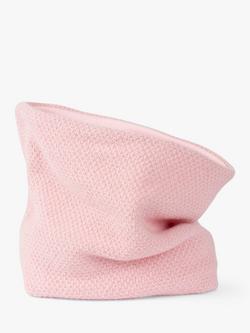 Trotters Kids' Rice Stitch Wool/Cashmere Blend Snoody, Pink