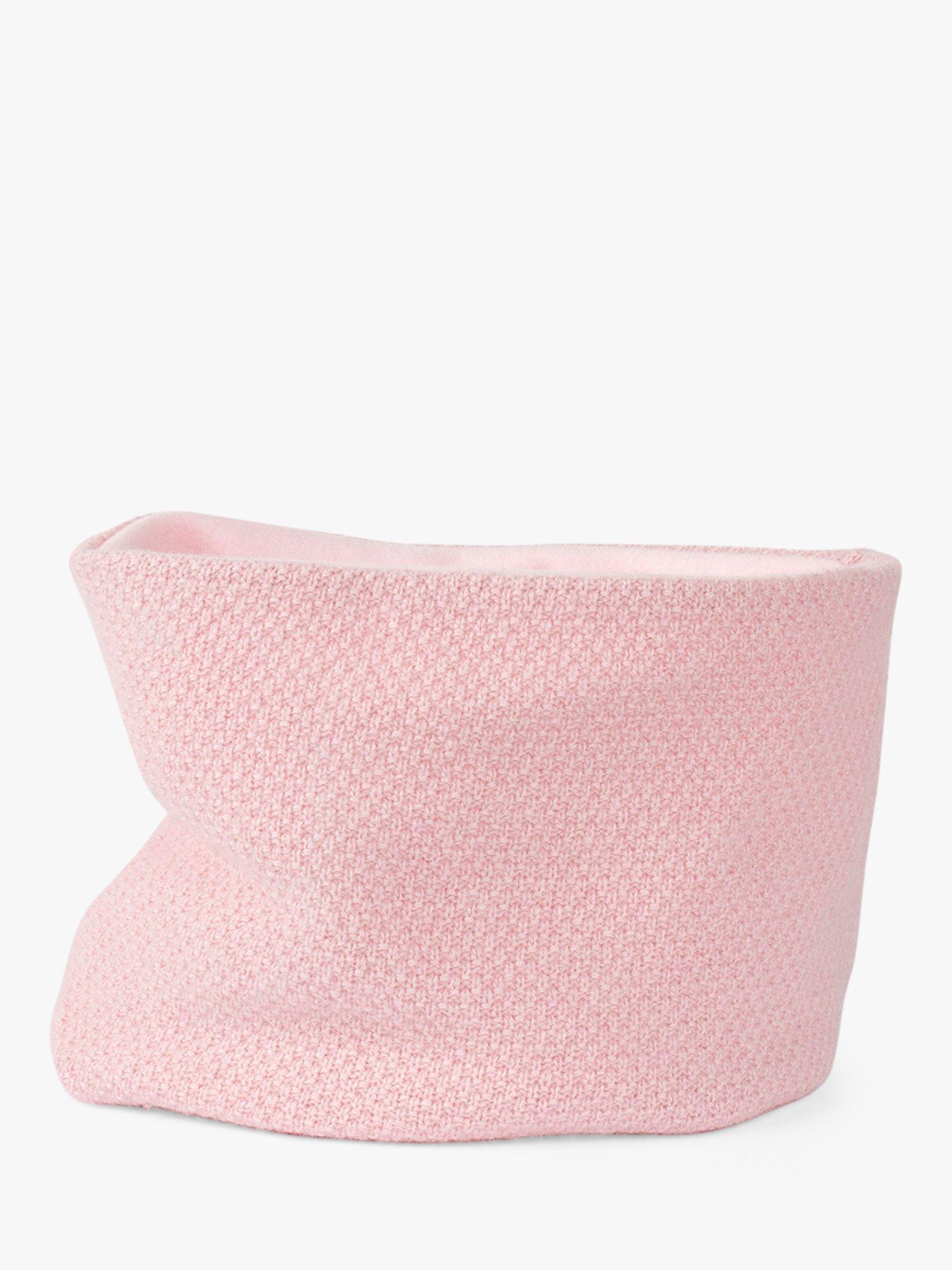 Product image 2 of 4, which shows Trotters Kids' Rice Stitch Wool/Cashmere Blend Snoody, Pink, One Size