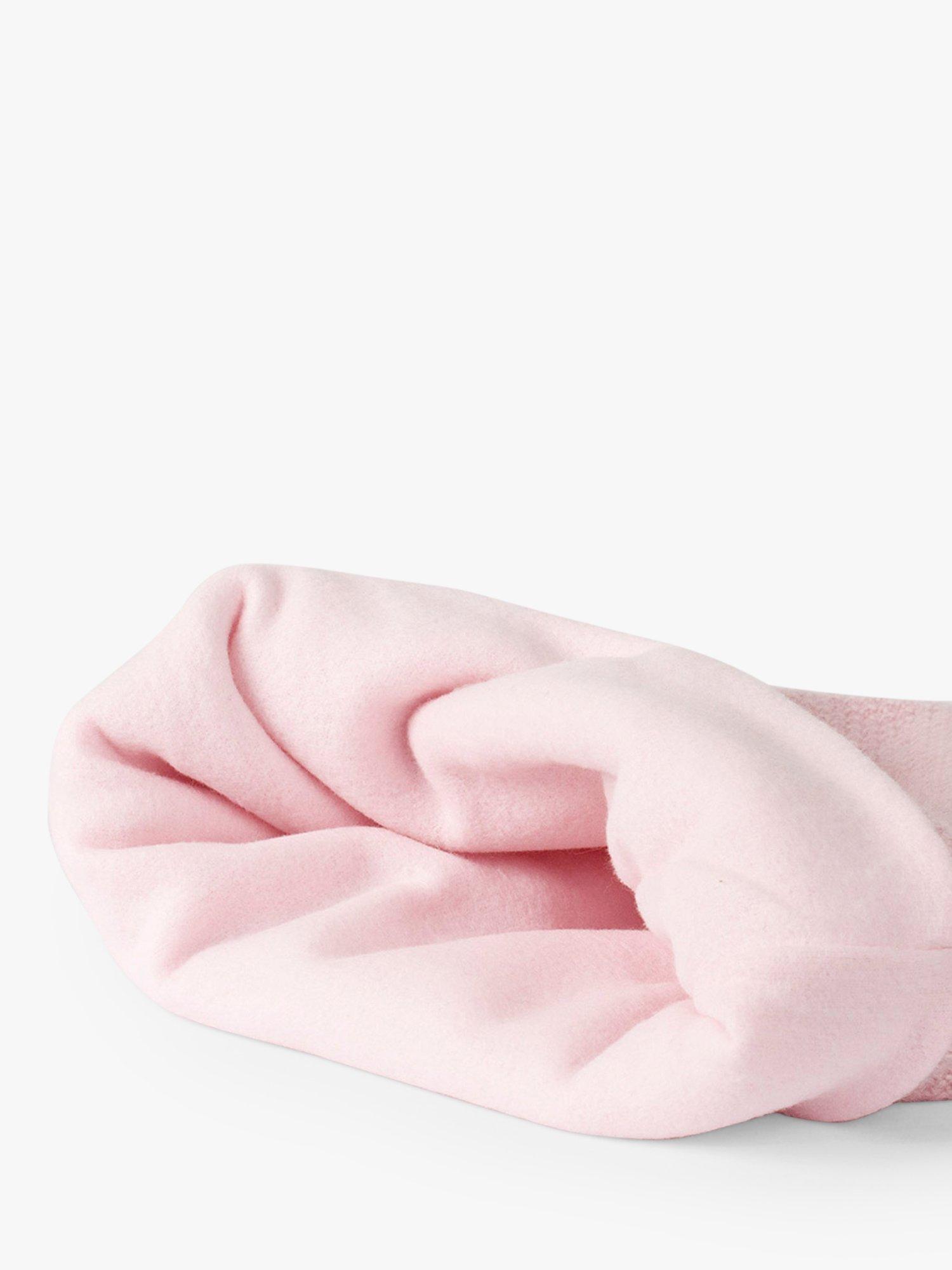 Product image 3 of 4, which shows Trotters Kids' Rice Stitch Wool/Cashmere Blend Snoody, Pink, One Size