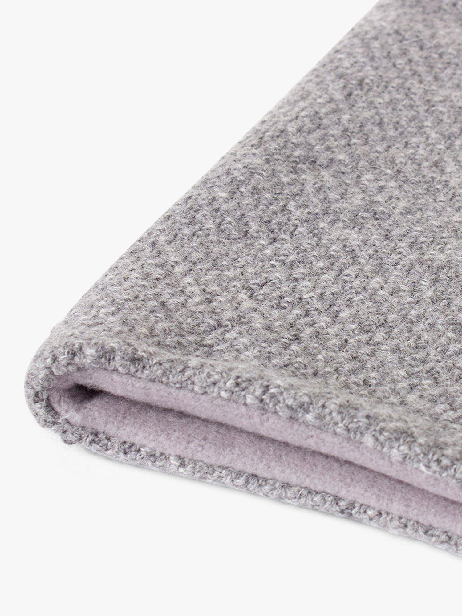 Product image 2 of 6, which shows Trotters Kids' Rice Stitch Wool/Cashmere Blend Snoody, Grey Marl, One Size