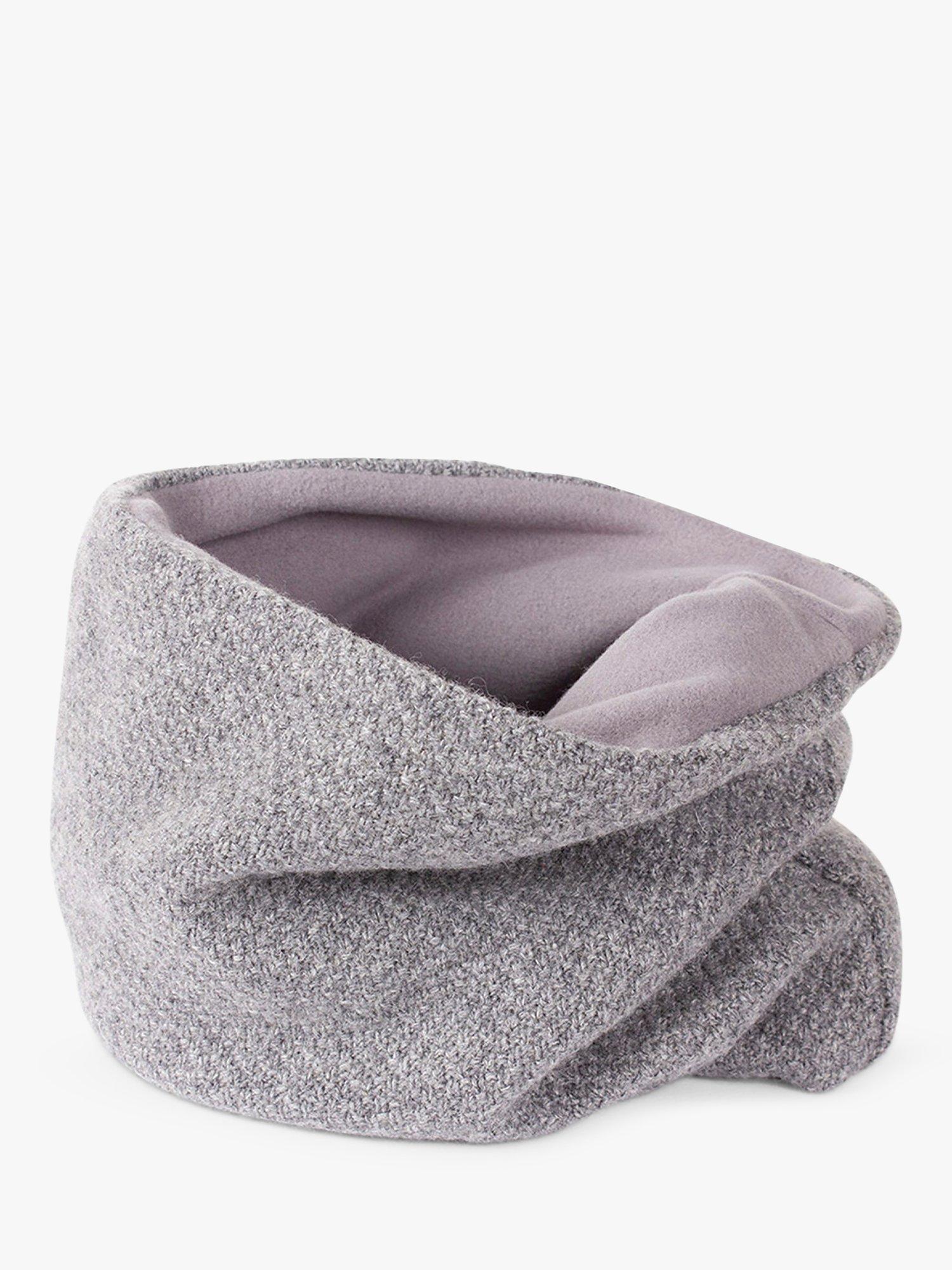 Product image 4 of 6, which shows Trotters Kids' Rice Stitch Wool/Cashmere Blend Snoody, Grey Marl, One Size