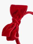 Trotters Kids' Velvet Bow Headband, Red