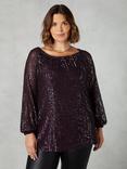 Live Unlimited Curve Sequin Bardot Top