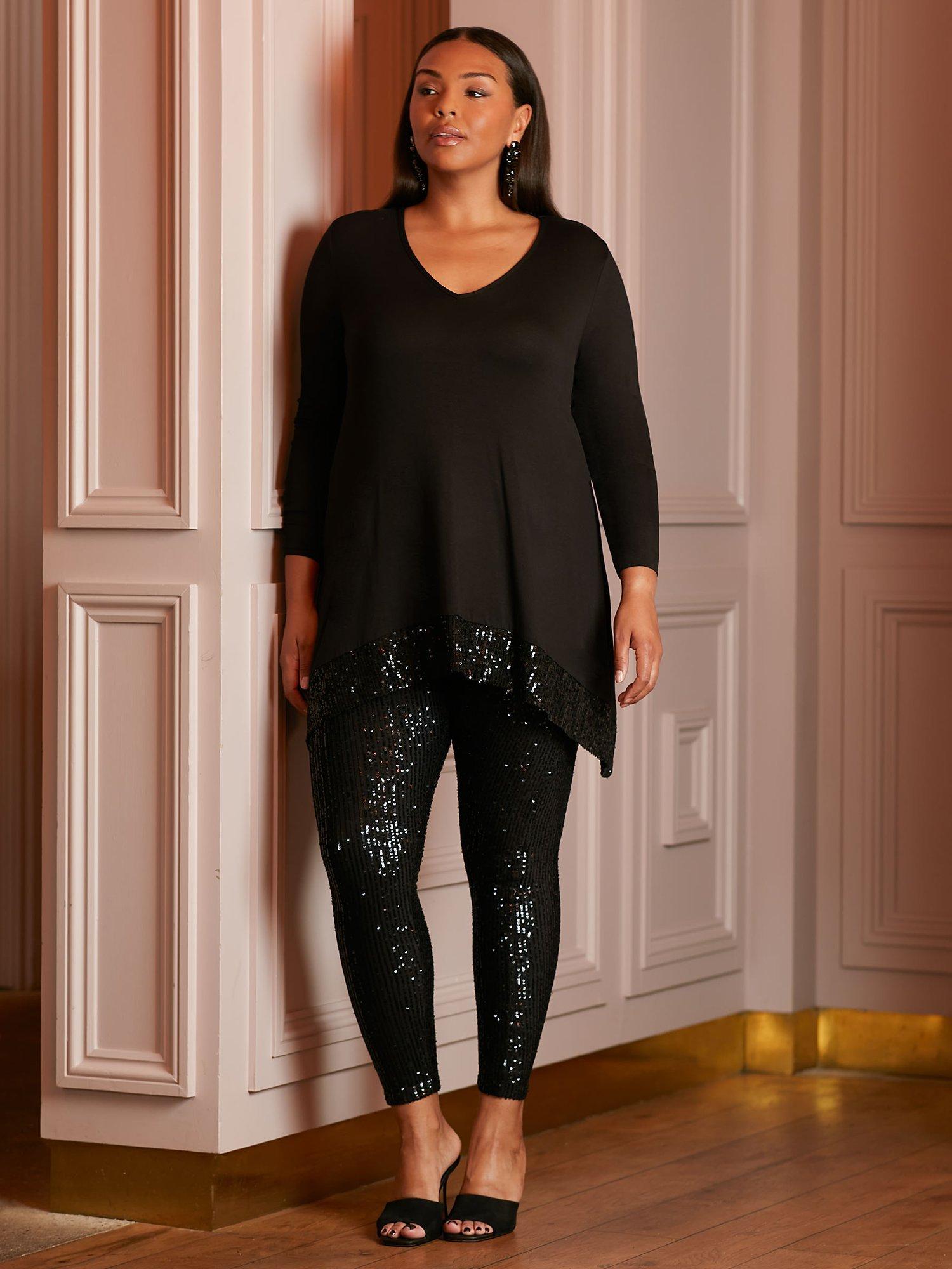Live Unlimited Curve Sequin Legging, Black