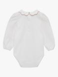 Trotters Baby Petal Floral Cotton Blend Bodysuit, White/Pink