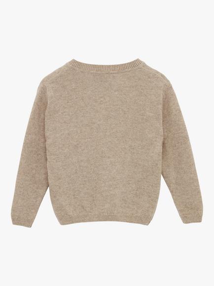 Trotters Baby Guardsman Wool & Cashmere Blend Cardigan, Oatmeal - view 2, Oatmeal