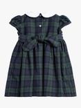 Trotters Charlotte Baby Tartan Smocked Dress, Navy/Multi