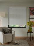 John Lewis Ripple Sheer Daylight Roller Blind, Sage