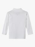 Trotters Classic Roll Neck Top, White