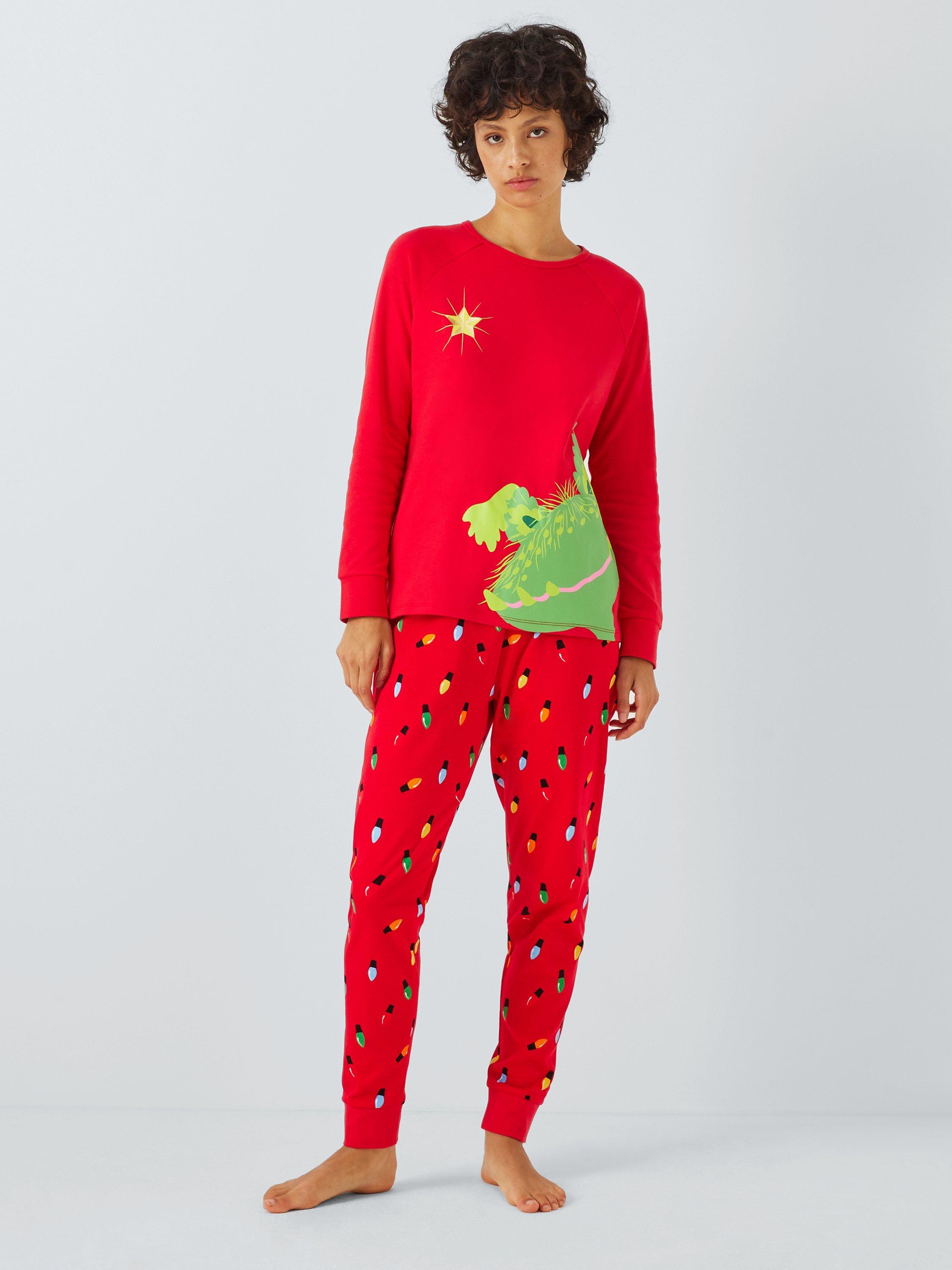 John Lewis Christmas Advert 2023 Snapper Character Women's Pyjamas, Red