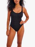 Freya Nomad Nights Crochet Underwired Swimsuit, Black