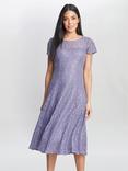 Gina Bacconi Genny Sequin A-Line Midi Dress, Lilac